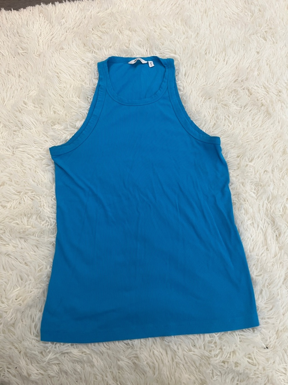 Reitmans Bright Blue Ribbed Tank Top - Women's Sleeveless
